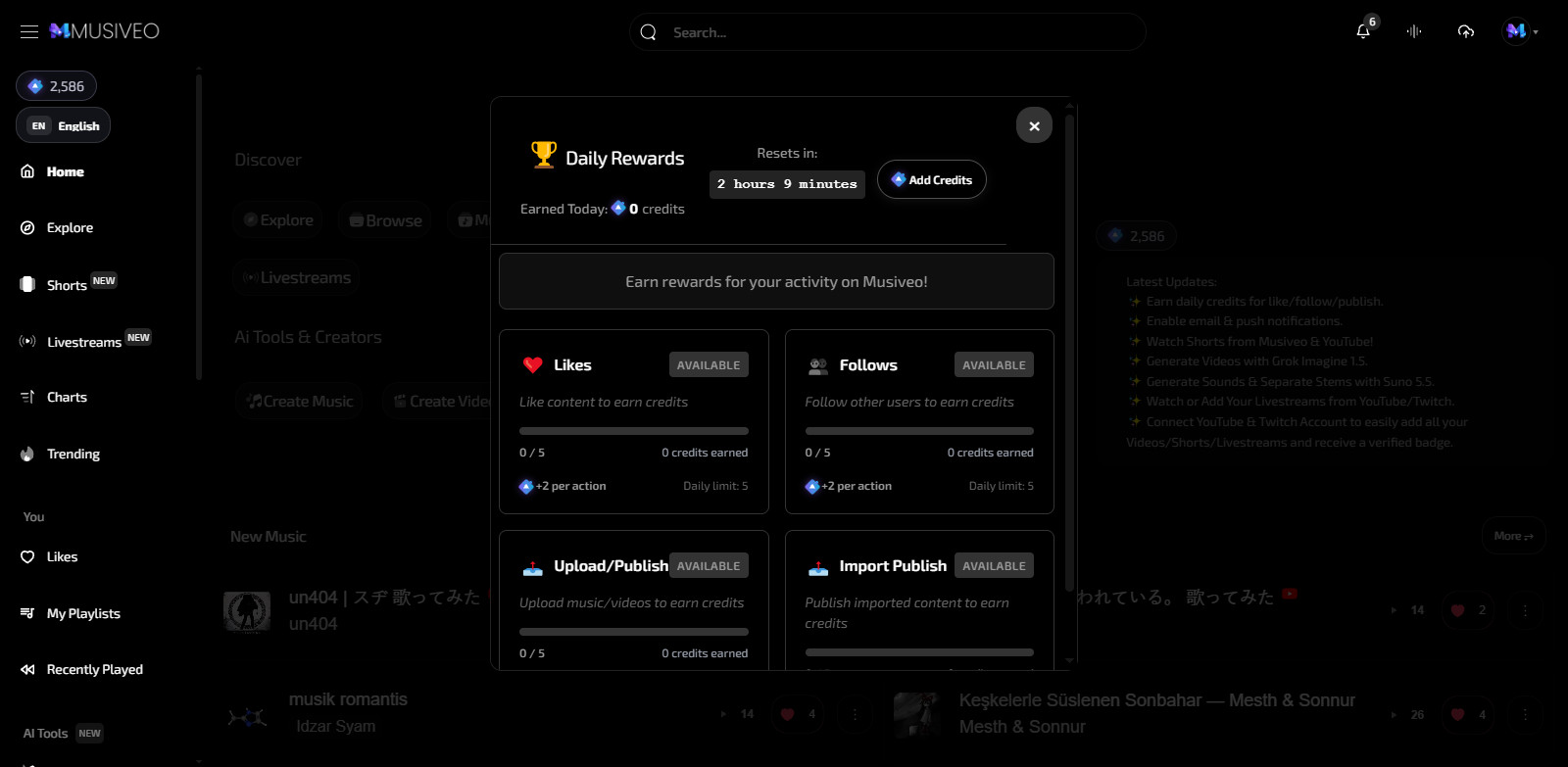 daily rewards musiveo Check Out The Latest Musiveo Updates. (September 2026) MUSIVEO